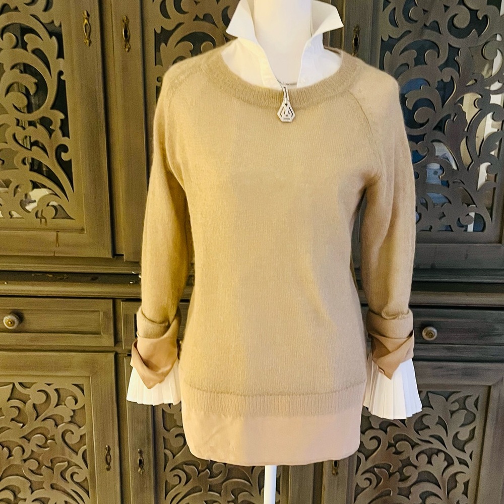 Vanessa Bruno mohair blend beige crewneck S